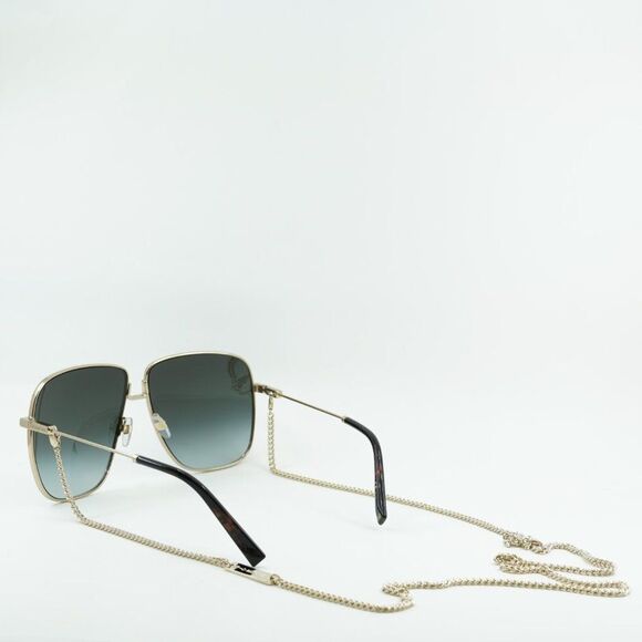 💯 NEW GIVENCHY GV 7183/S 0J5G 9O GOLD/GREY UNISEX SUNGLASSES WITH CHAIN - Picture 2 of 14